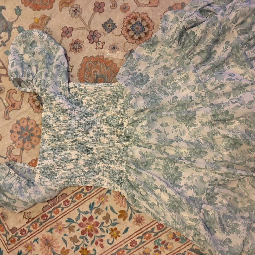 Altar'd State Blue Floral Mini Dress